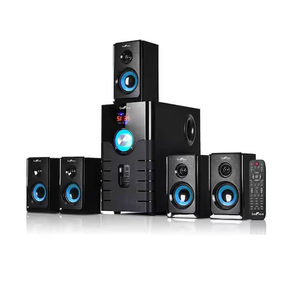 Sistema de cine en casa 5.1 con bocinas y subwoofer