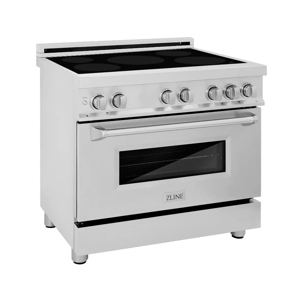 Cocina independiente de acero inoxidable con horno