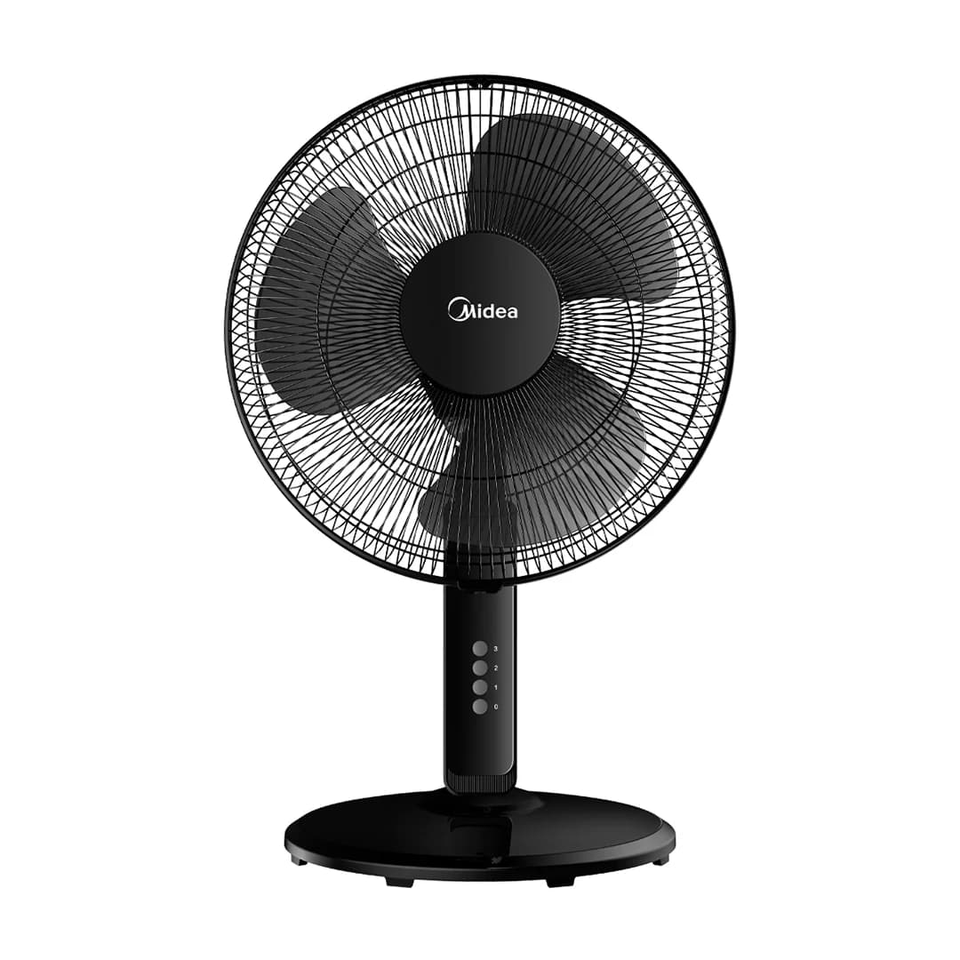Ventilador oscilante de pedestal de color negro