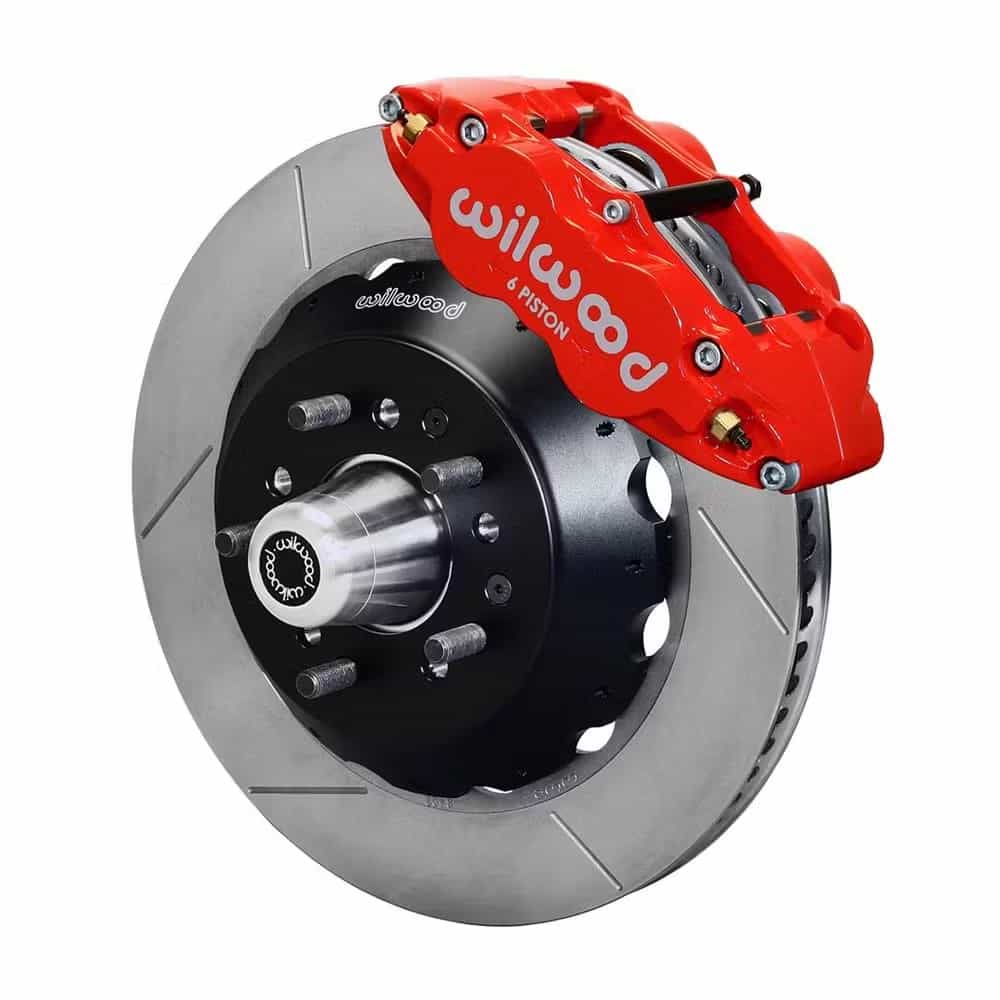 Kit de frenos de disco de alto rendimiento con cáliper rojo